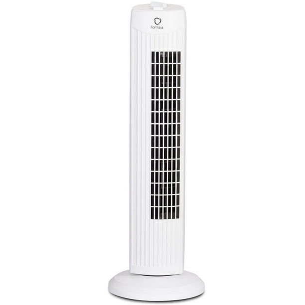Moccha Tower Fan White Quiet Cooling Whole Room Bladeless Wide Oscillation Air Supply Standing Tower Fan for Bedrooms Kitchen Use Living Rooms 28-Inch Oscillating 3 Speed Tower Fan